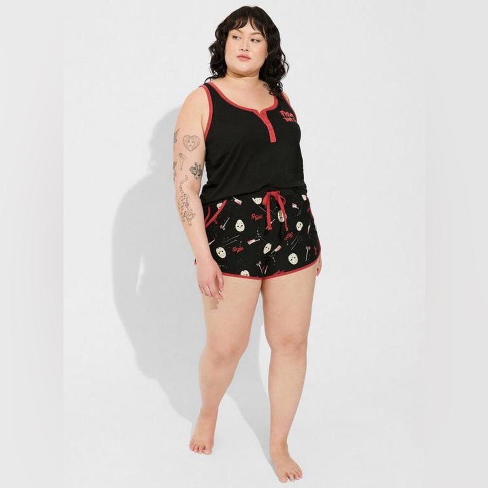 Warner Bros Friday The 13th Henley Sleep Tank